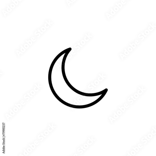 Moon - Trendy Thin Line Icon