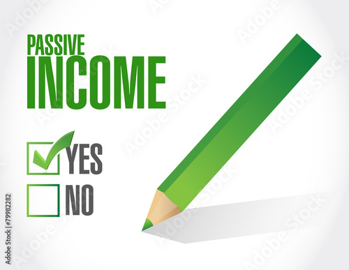 Foto passive income approve concept illustration