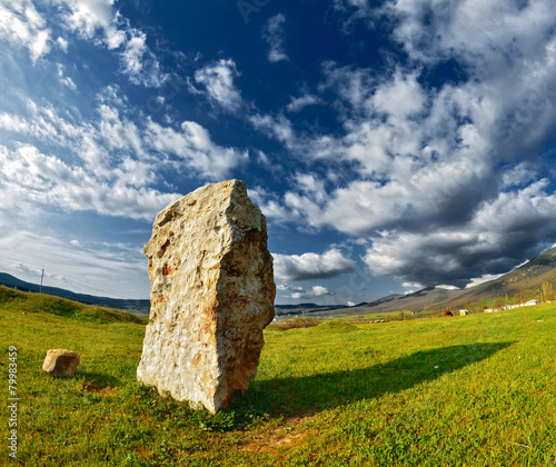Stone against the beautiful...