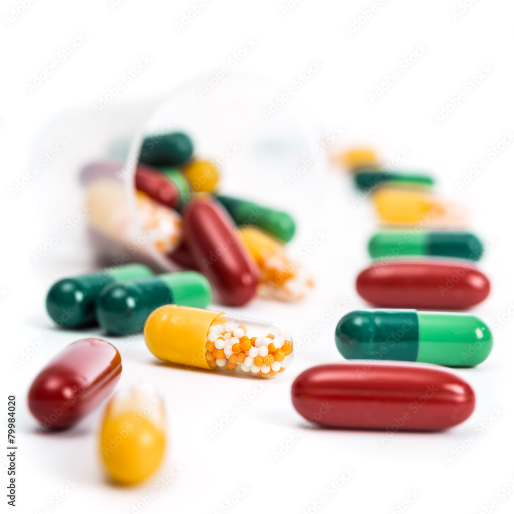 Pills isolated on white background Pills isolated on white background