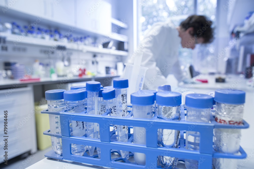 Female biologist working in a laboratory Female biologist working in a laboratory