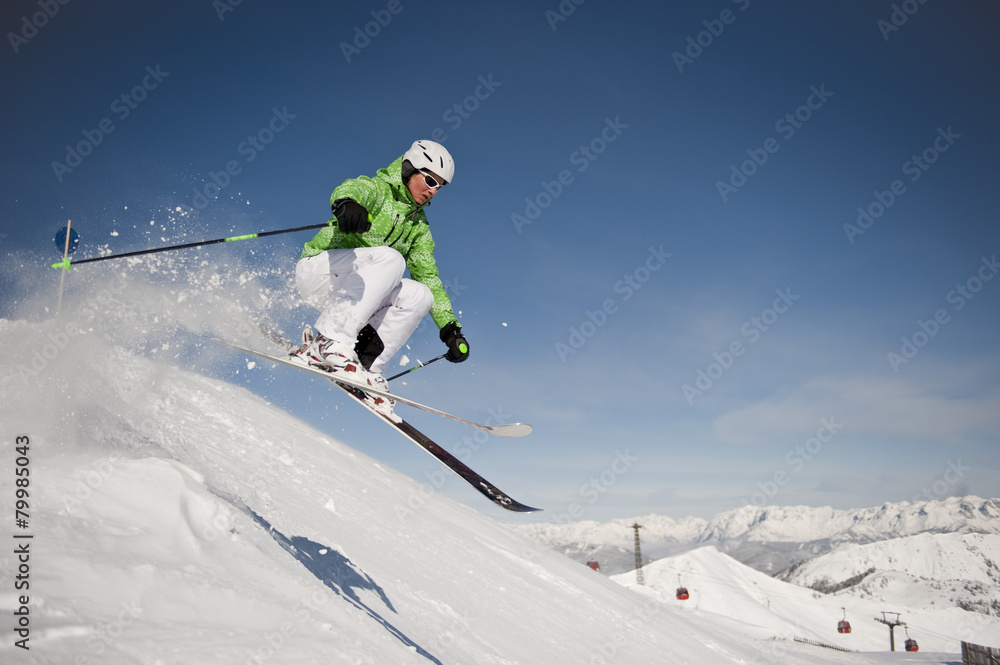 Austria, Salzburg, Altenmarkt-Zauchensee, Austrian woman skiing Austria, Salzburg, Altenmarkt-Zauchensee, Austrian woman skiing