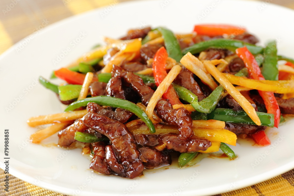 青椒牛肉絲 青椒牛肉絲