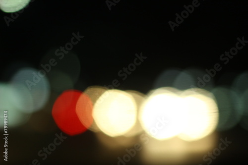 Blurred of car in city at night © seagames50