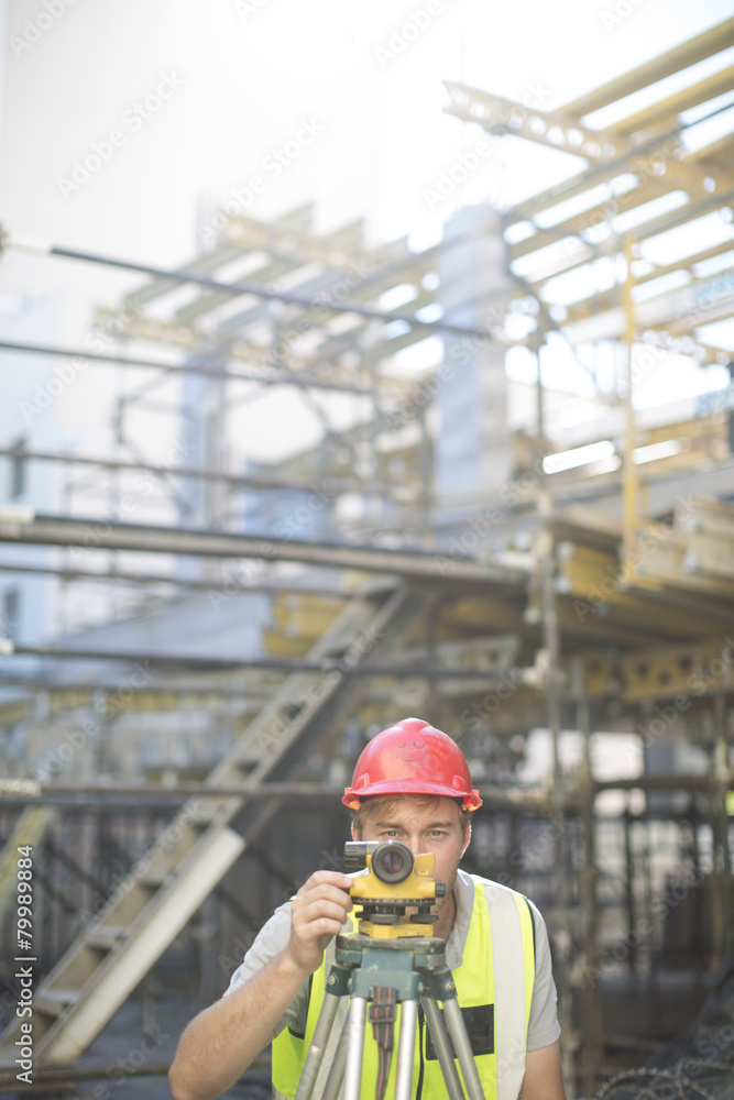 Surveyor on construction site Surveyor on construction site
