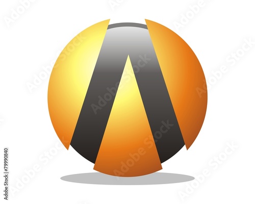 abstract 3D A sphere logo photo