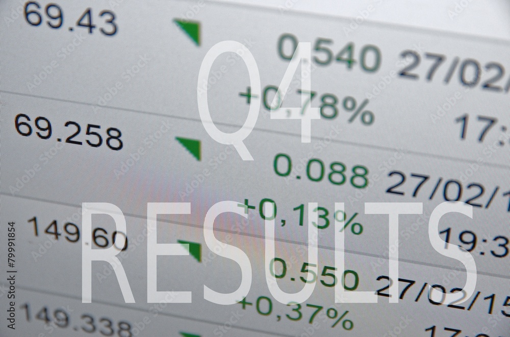 Obraz premium Quarter results. Corporate earnings.