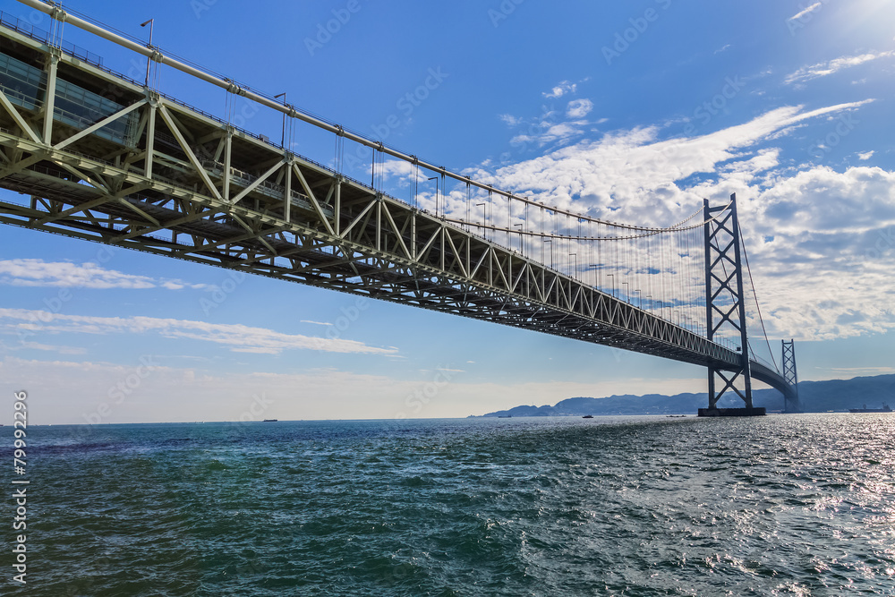 Obraz premium Akashi-Kaikyo Bridge in Kobe