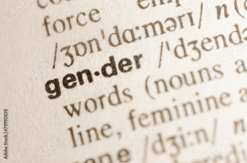 Dictionary definition of word gender photo