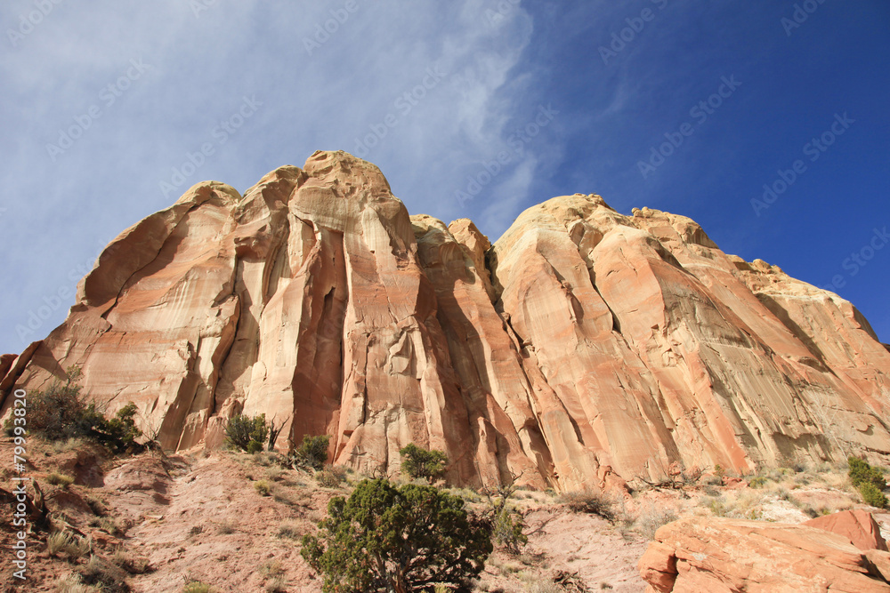Red rocks and cliffs in New Mexico USA