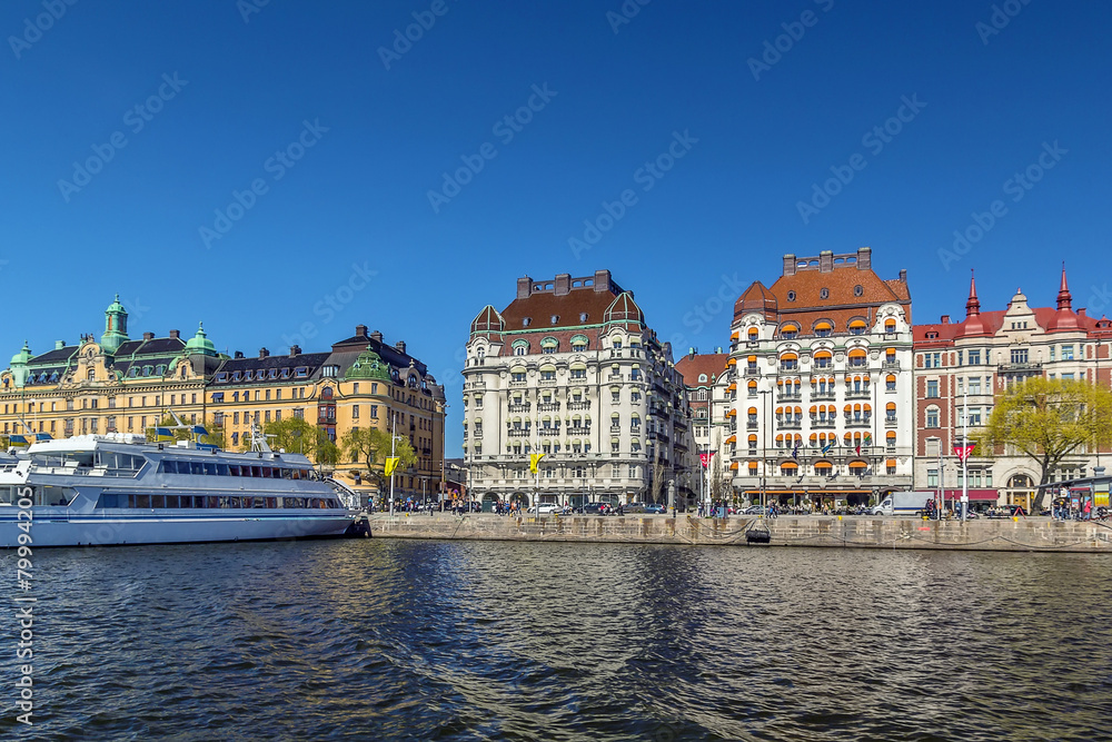 Fototapeta premium view of Strandvagen, Stockholm