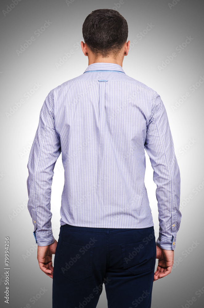 Male model with shirt isolated on white Male model with shirt isolated on white