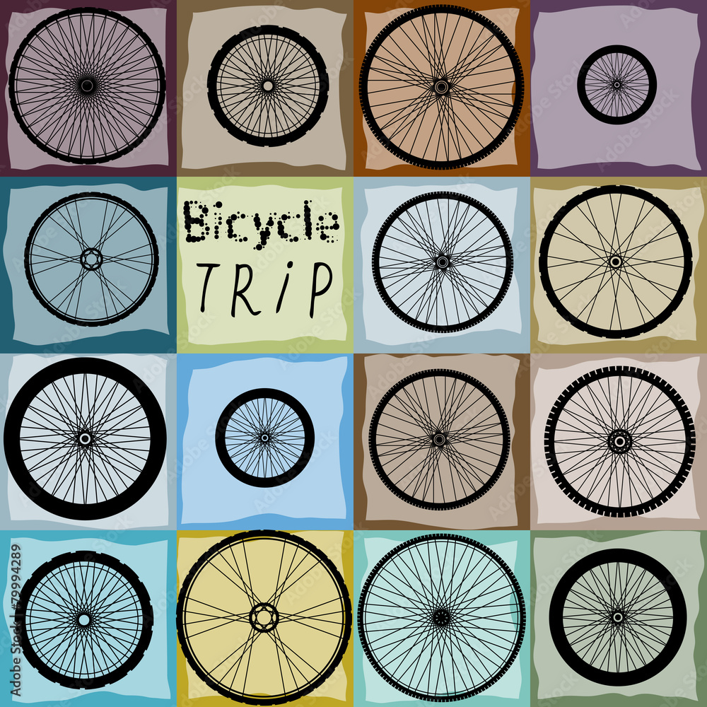 Pattern of bycicles wheels. Pattern of bycicles wheels.