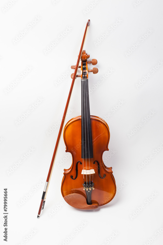 Fototapeta premium Violin on white background