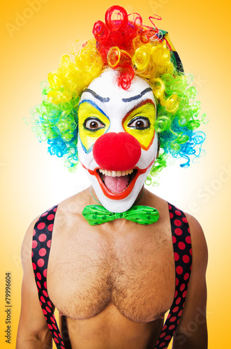 Fototapeta Naklejka Na Ścianę i Meble -  Funny clown isolated on white