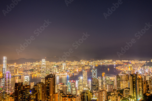 Wallpaper Mural View of Hong Kong during sunset hours Torontodigital.ca