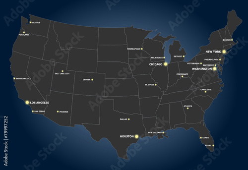 Main cities of United States