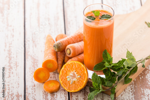 Carrot and orange mix juice