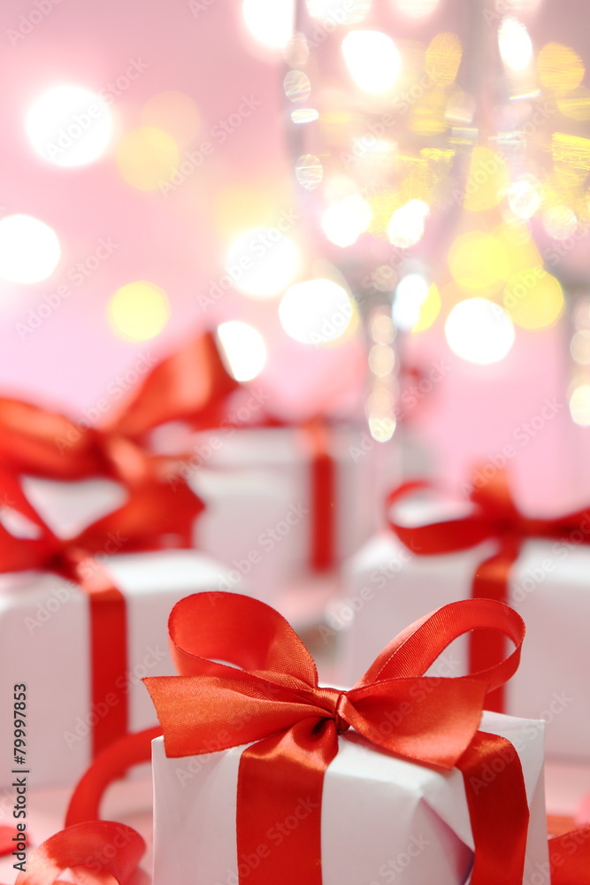 gifts with red ribbons gifts with red ribbons