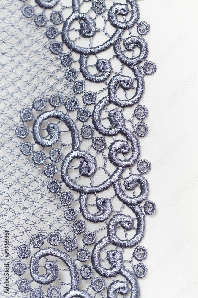 Decorative silver lace