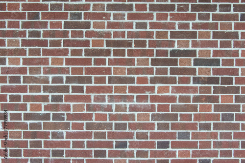 Brick wall background with red bricks