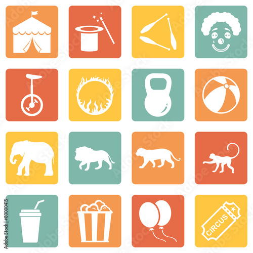 Vector Set of Circus Icons