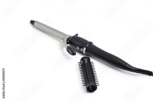 curling hair fashion equipment isolated on a white