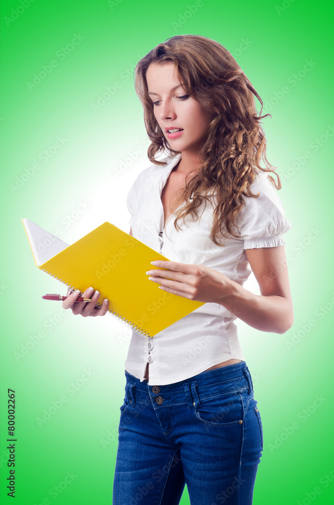 Young student isolated on the white Young student isolated on the white
