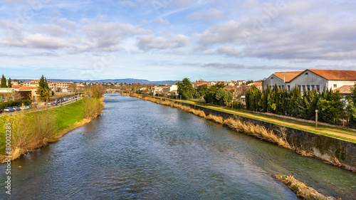 The Aude river in Carcassonne - France