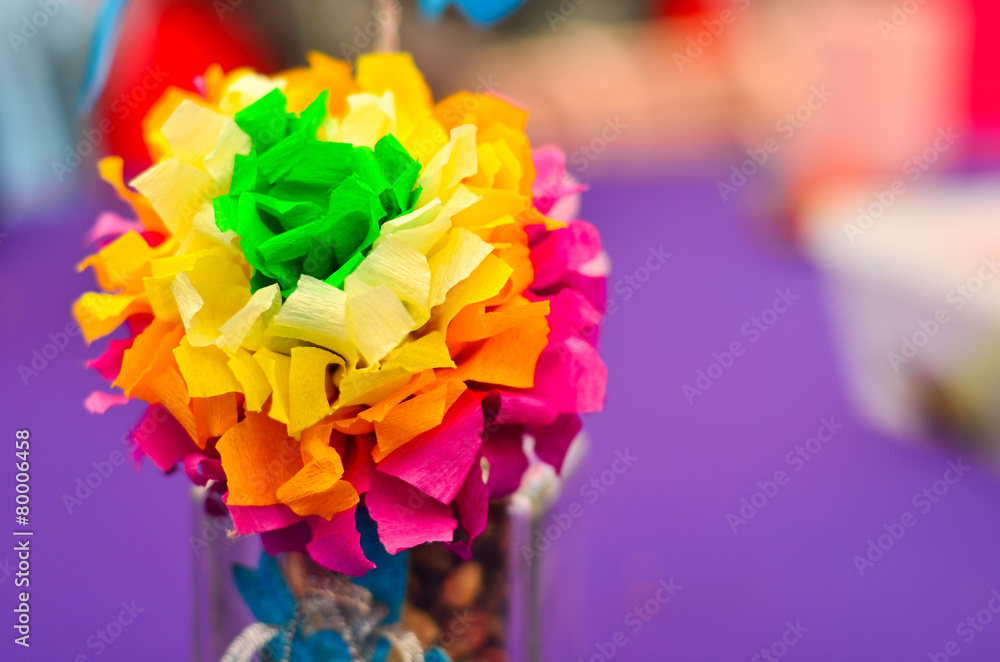 Decorative flower made from tissue paper Stock Photo Adobe Stock