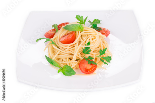 Italian pasta with basil
