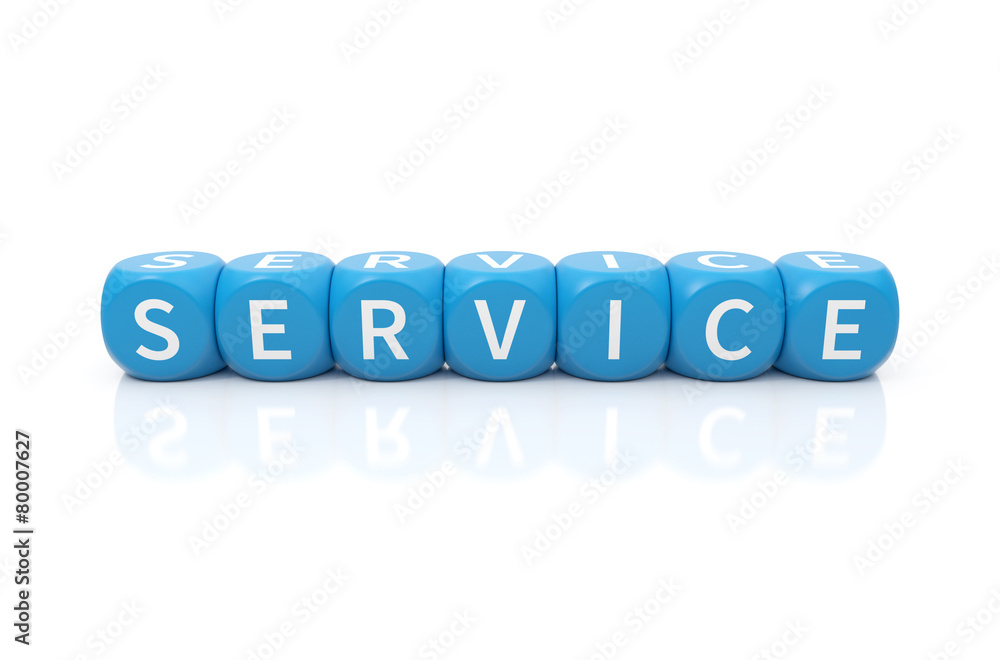 Service Würfel blau Service Würfel blau