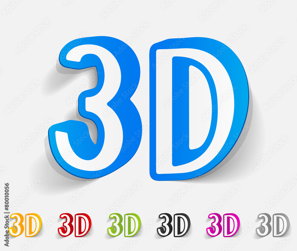 realistic design element. three d realistic design element. three d