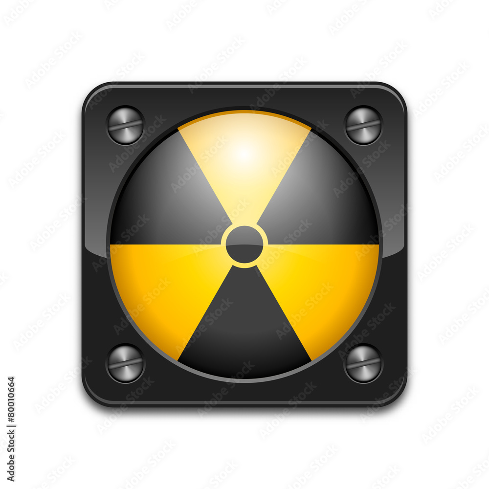 Obraz premium Vector nuclear sign or icon