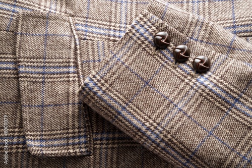 Foto Fabric - Plaid tweed jacket detail
