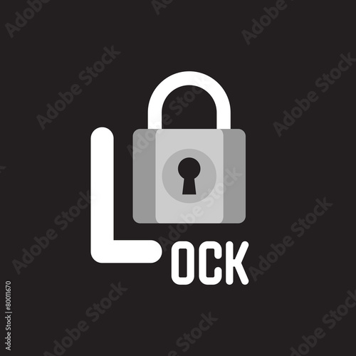 Lock icon. Security concept