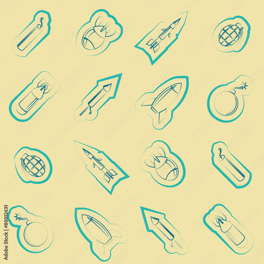 seamless abstract background with bombs seamless abstract background with bombs
