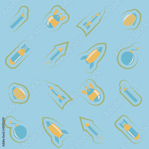 seamless abstract background with bombs