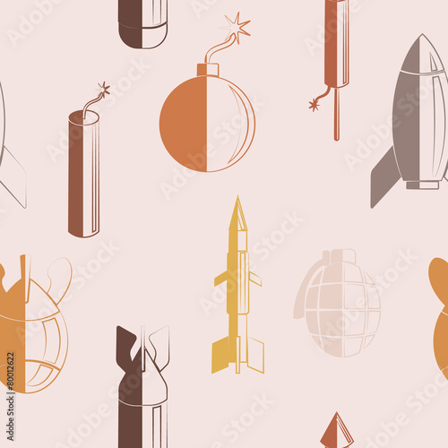 seamless abstract background with bombs