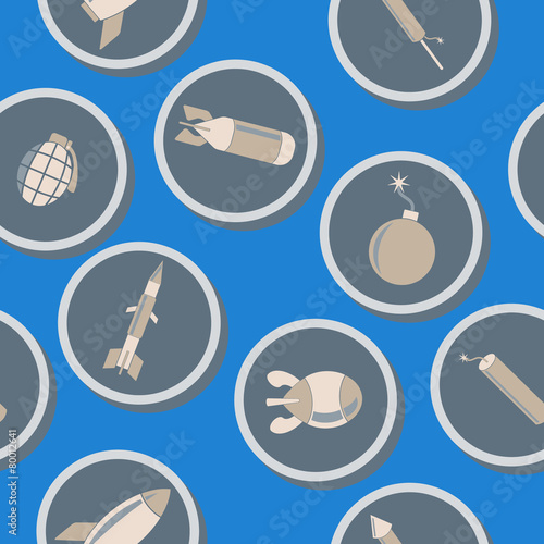 seamless abstract background with bombs
