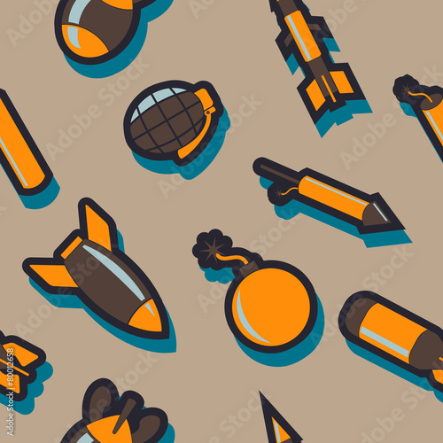 seamless abstract background with bombs