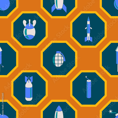 seamless abstract background with bombs