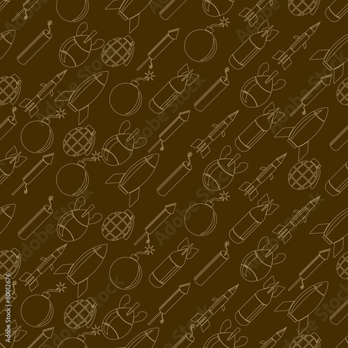 seamless abstract background with bombs