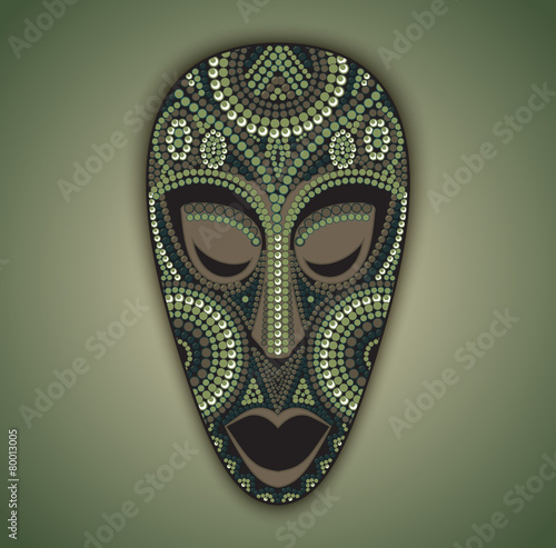 Vector colorful african mask.