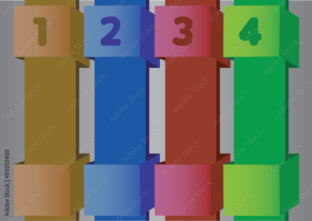 Numbered Blocks and Bar Layout Design Numbered Blocks and Bar Layout Design