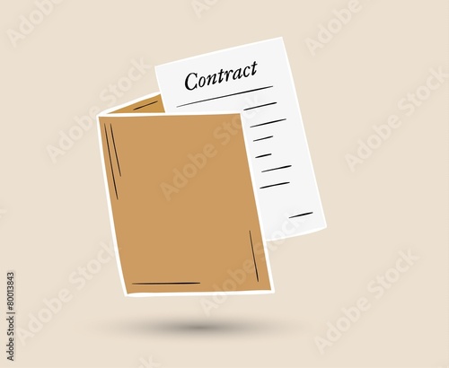 folder with contract paper