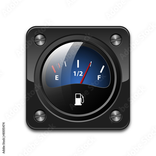 Vector fuel gauge icon