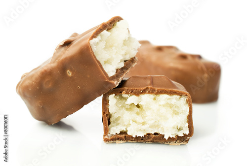 Chocolate bar with coconut