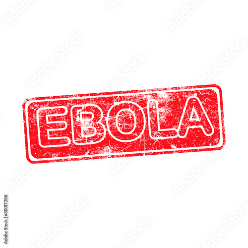 ebola red grunge rubber stamp vector illustration