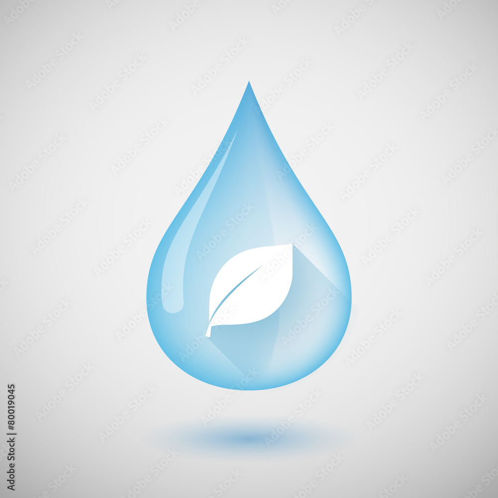 Water drop with a leaf Water drop with a leaf